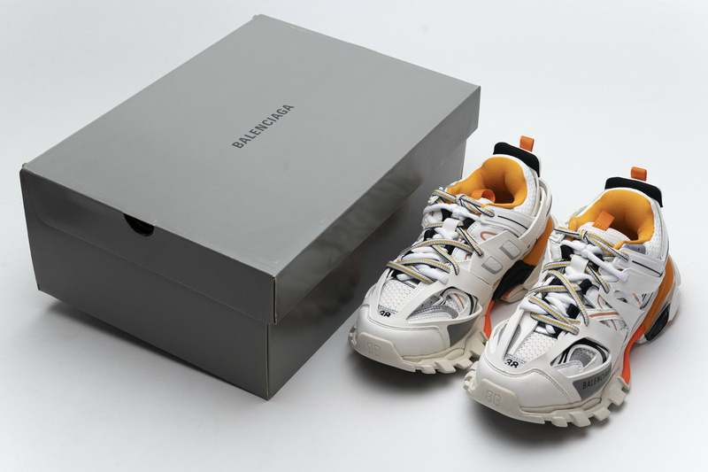 Balenciaga Tess S.White Orange LED 542436 W1GB7 9059