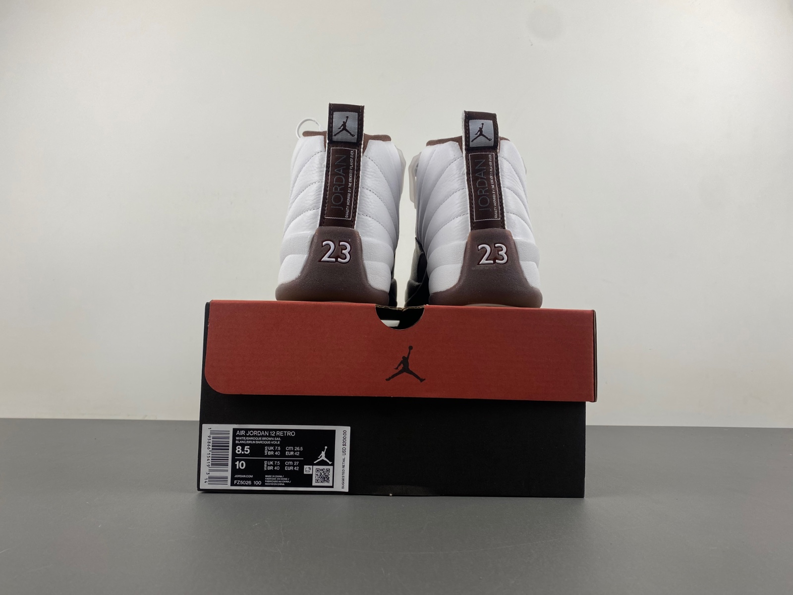 SoleFly x Air Jordan 12 "White/Baroque Brown" FZ5026-100