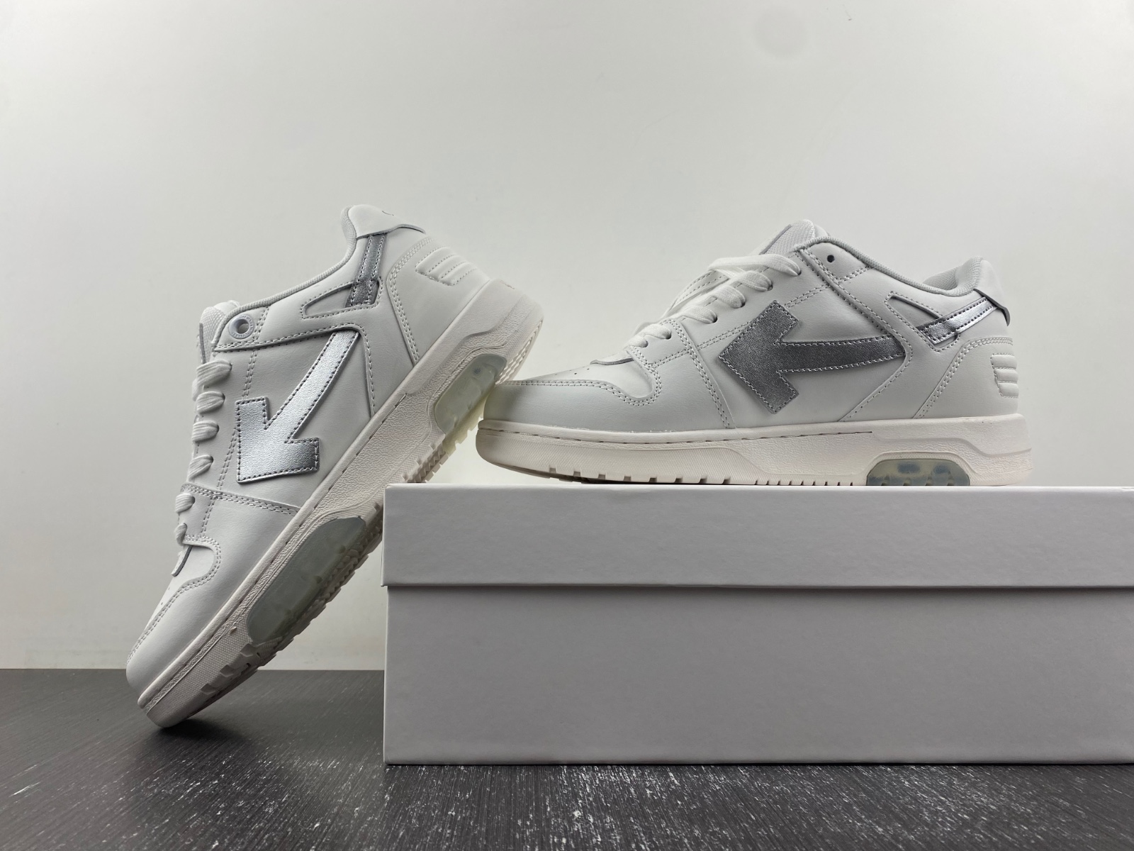 OFF-WHITE Out Of Office leather sneakers