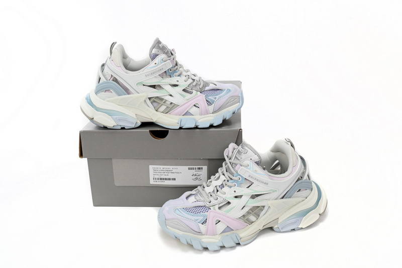 Balenciaga Track 2 Sneaker Military Black Pale White Purple 568615 W2GN3 9045