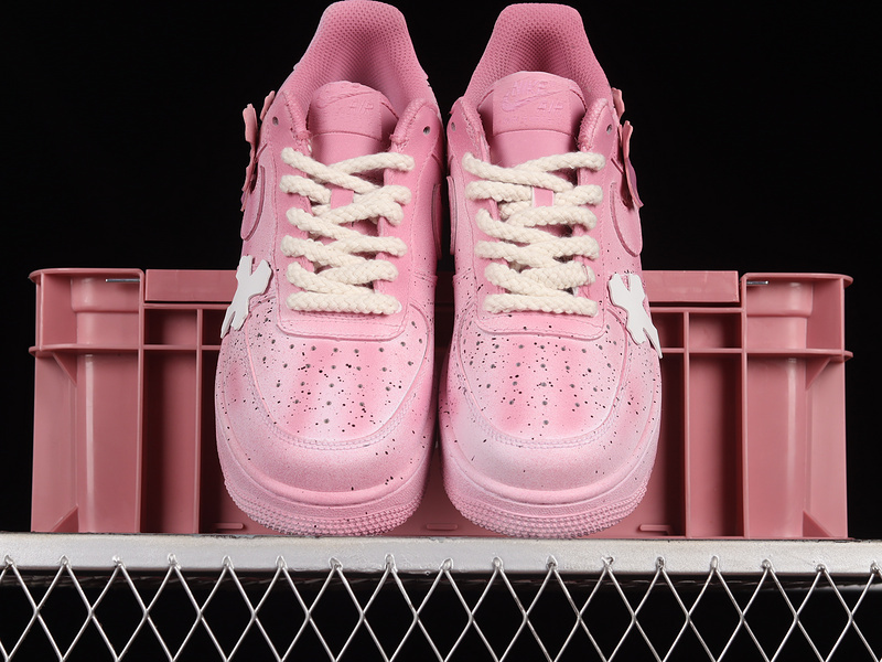 Ch*0me He**ts x nike  air force 1 low 07 pink/pink/white dd8959-100