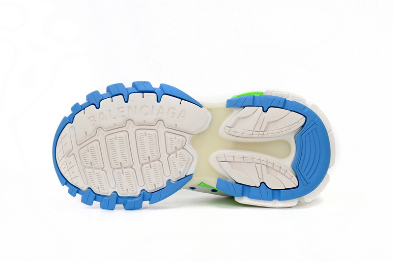 Balenciaga Tess S.Green, White, and Blue  542436 W2BC3 0285