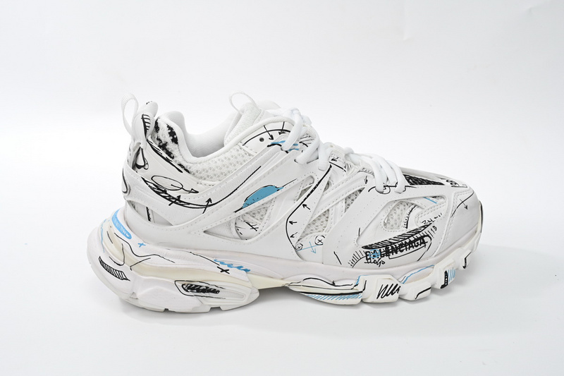 Balenciaga Tess S.Black Graffiti Art 542436 W3SRA 9014